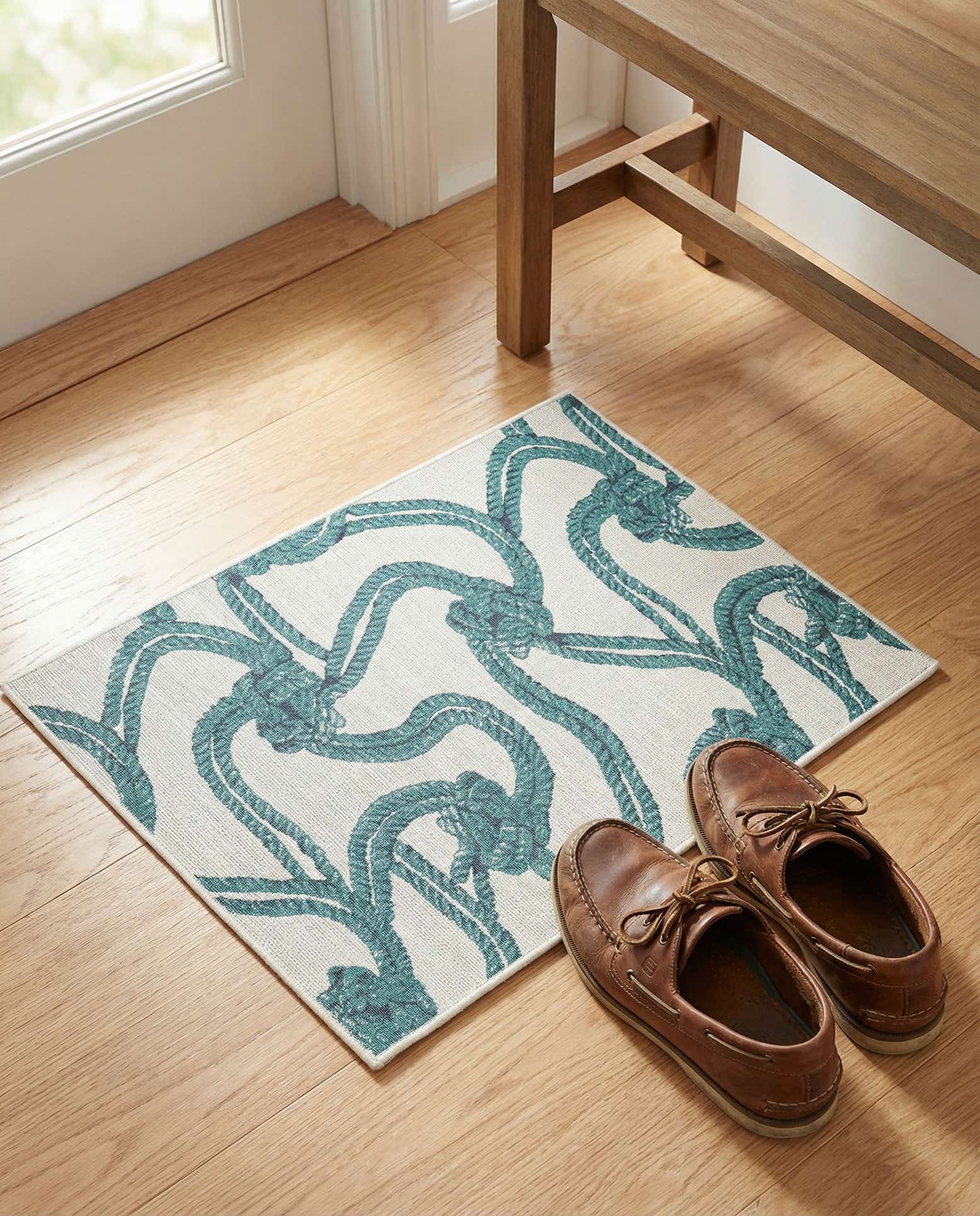 1' 3 x 1' 3 Easy-Clean Coastal Indoor / Outdoor Sample Rug