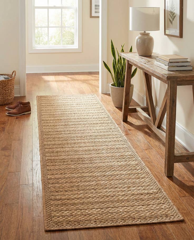 Detail image of 2' x 8' Easy-Clean Border Indoor / Outdoor Runner Rug