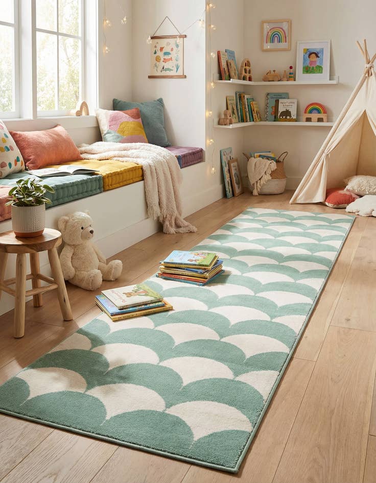 Detail image of 2' x 8' Whimsy Kids Runner Rug