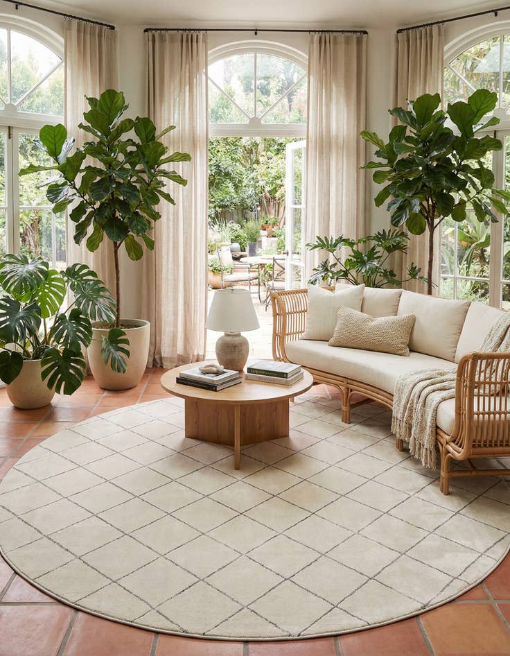 Detail image of  10' x 10' Vogue Geo Round Rug