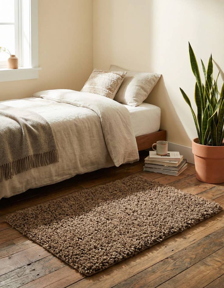 Detail image of 2' x 3' Solid Shag Rug