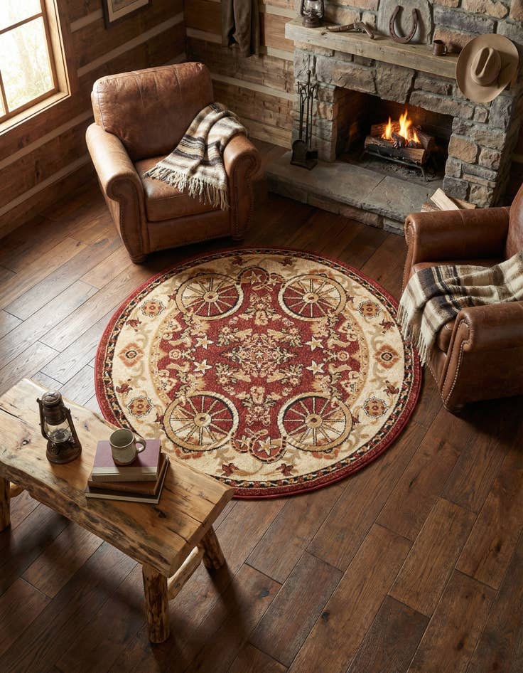 Detail image of 4' x 4' Pioneer Round Rug