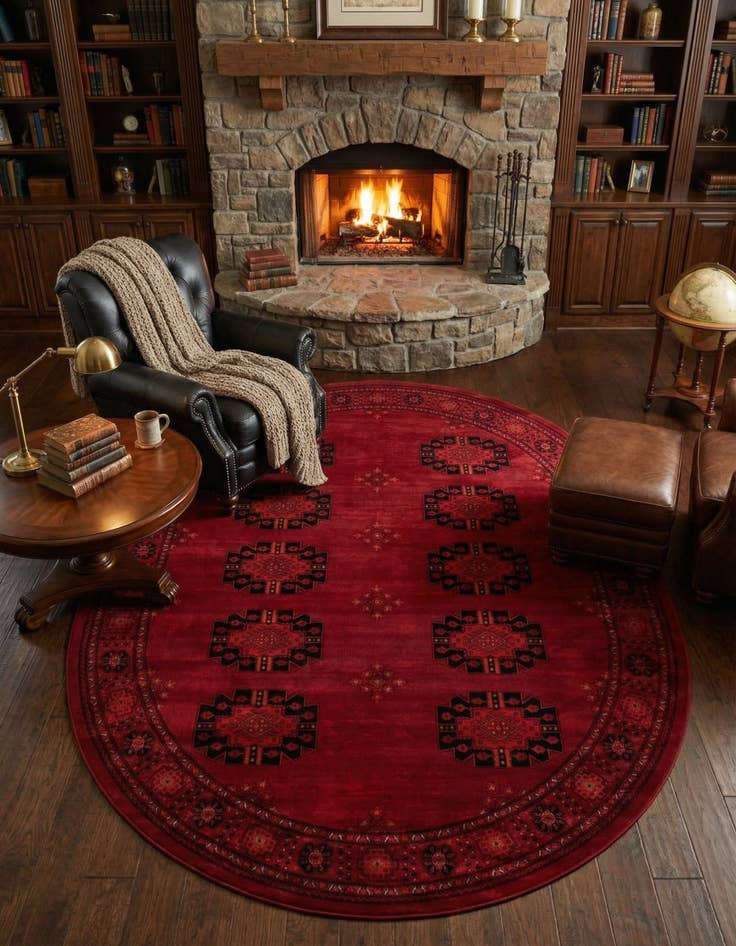 Detail image of 7' 10 x 10' Bokhara Oval Rug