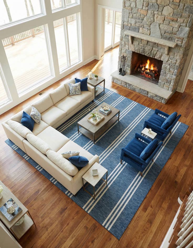 Detail image of 13' x 13'  Washable Jill Zarin Anguilla Indoor / Outdoor Square Rug