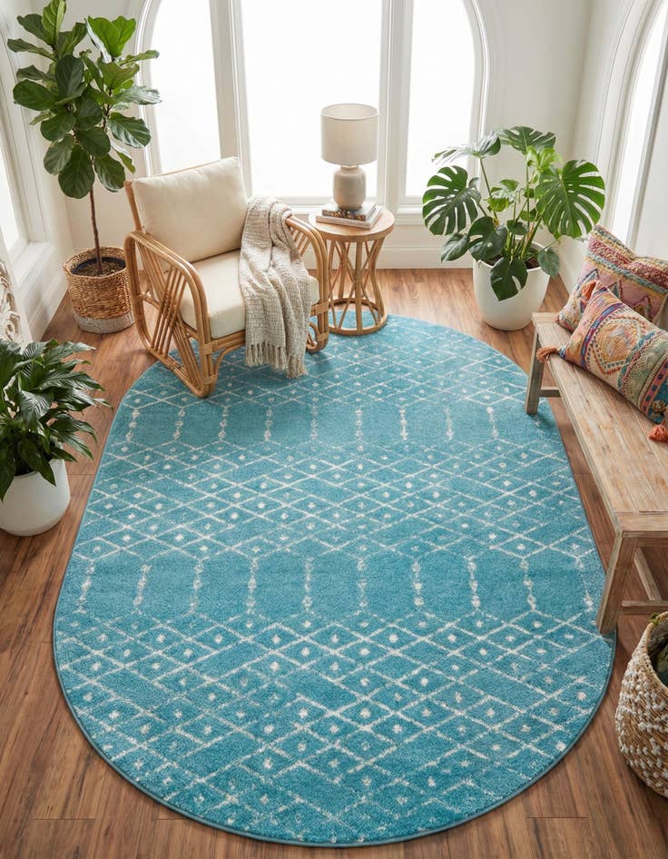 Detail image of 7' 10 x 10' Paxon Trellis Oval Rug