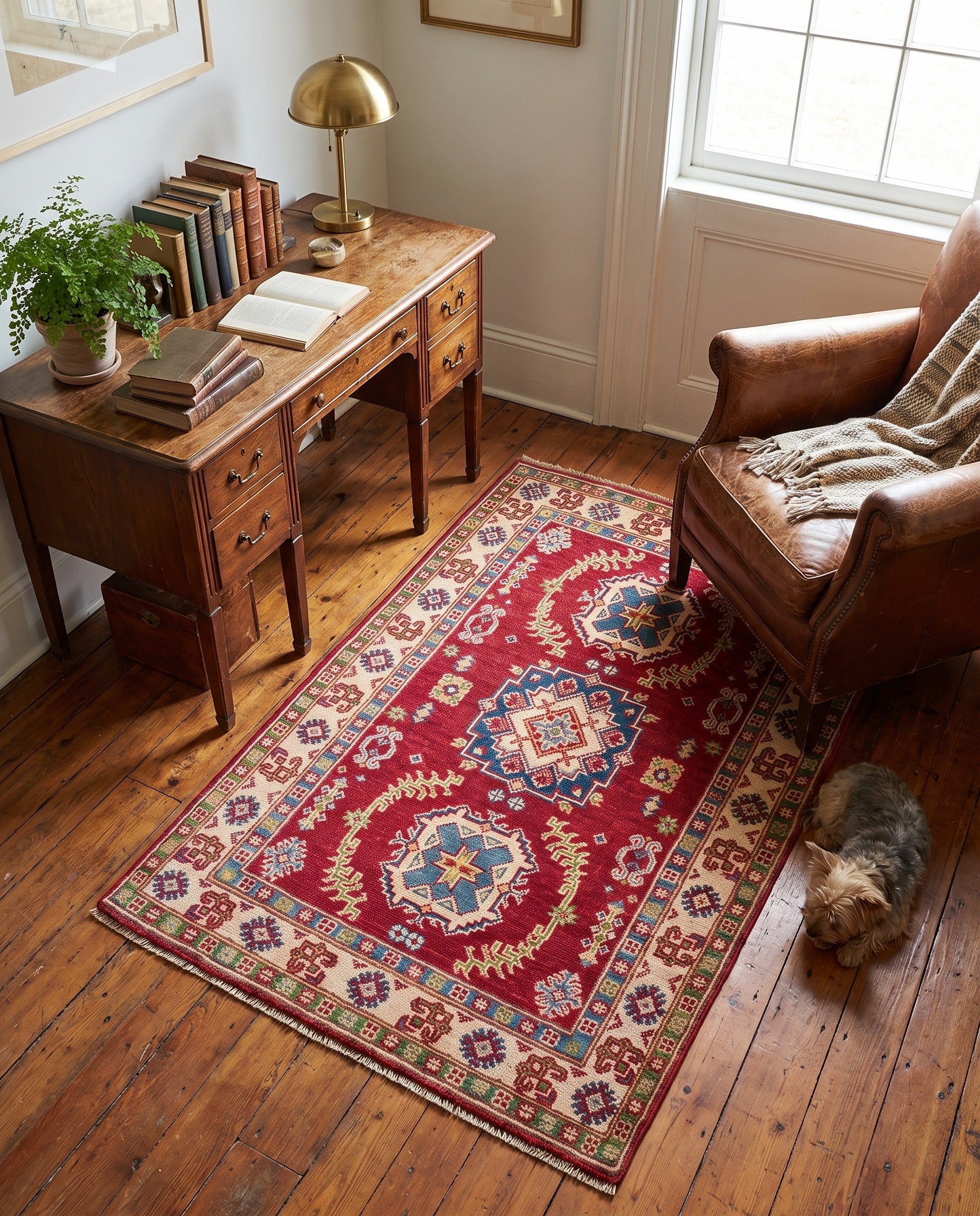 Detail image 3 of 10: 2' 8 x 4' 4 Hand Knotted Kazak Rug