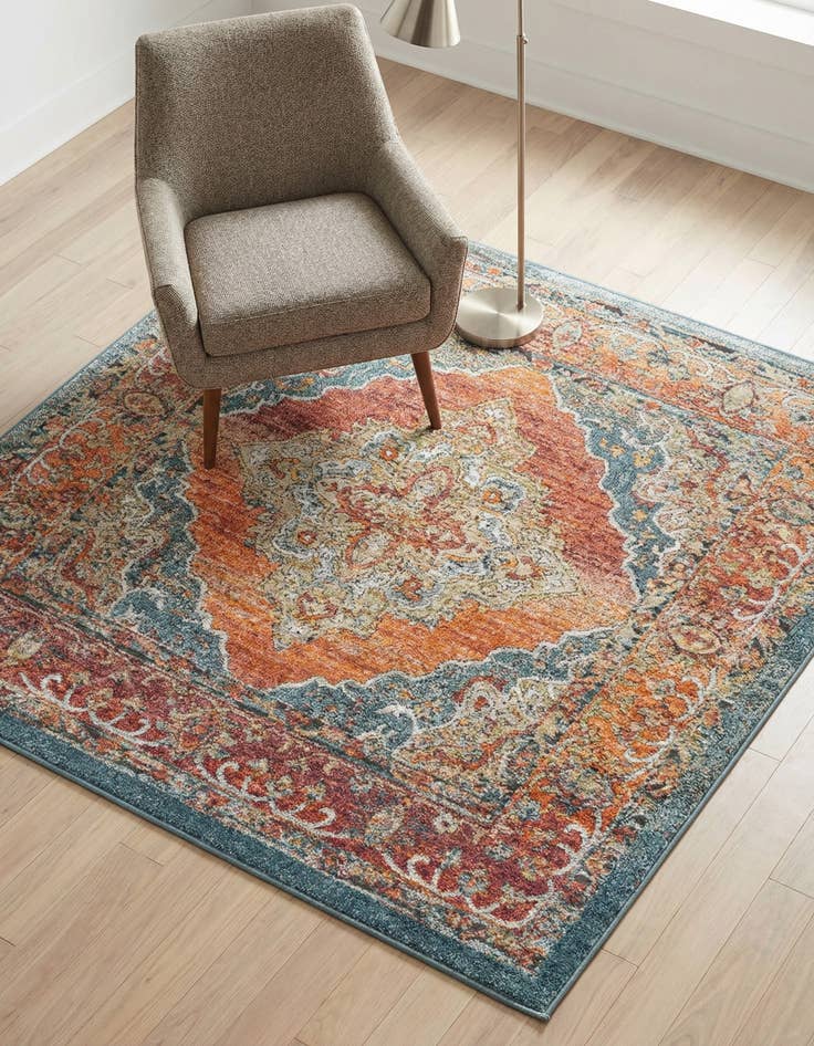 Detail image of 5' x 5' Isabella Square Rug