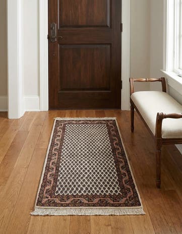 2' 4 x 4' 5 Hand Knotted Mir Wool Runner Rug