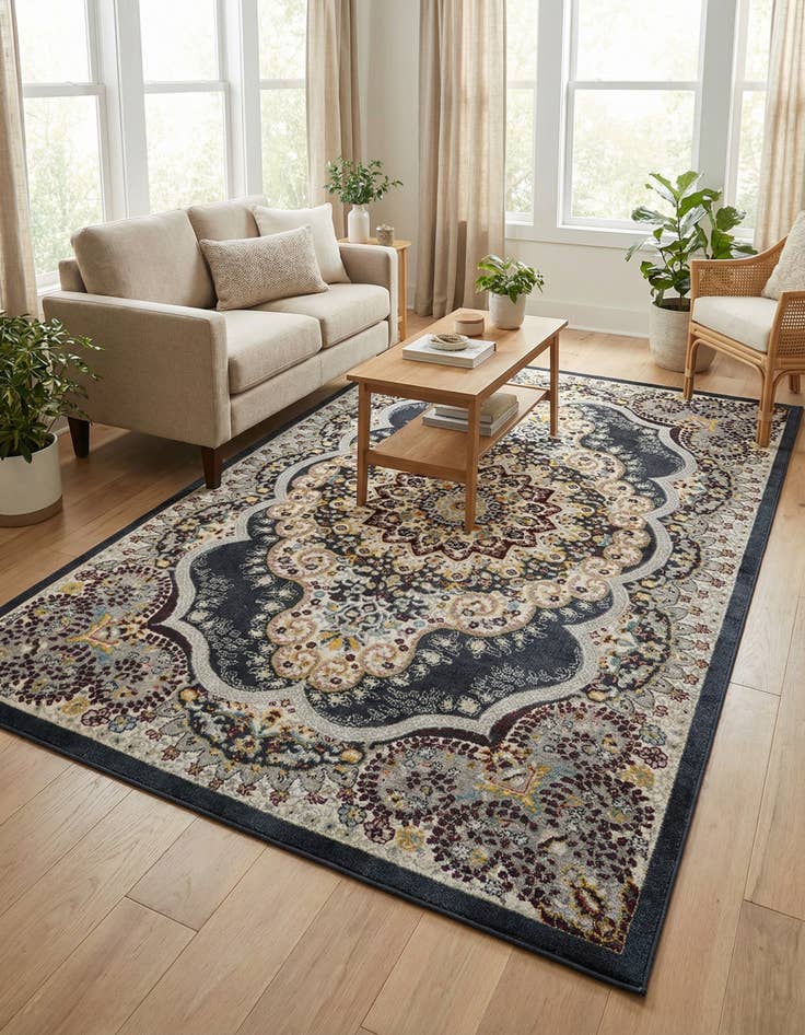 Detail image of 5' 3 x 8' Kamala Washable Rug