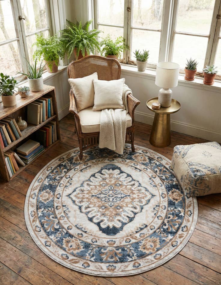 Detail image of 5' x 5' Oxford Round Rug