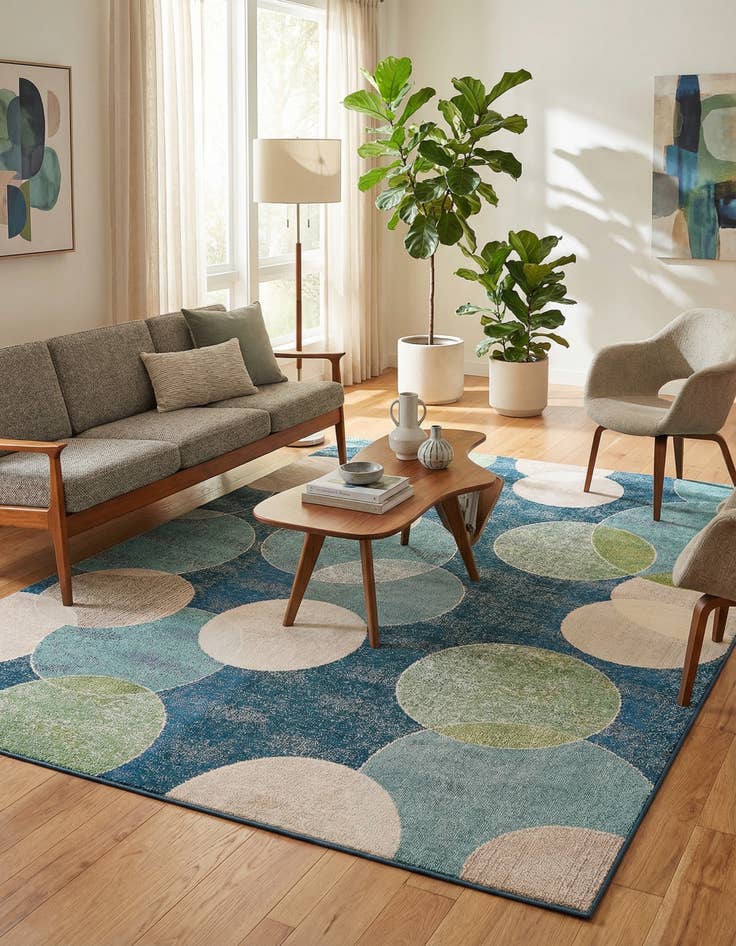 Detail image of 9' x 12' 2  Washable Spectrum Rug