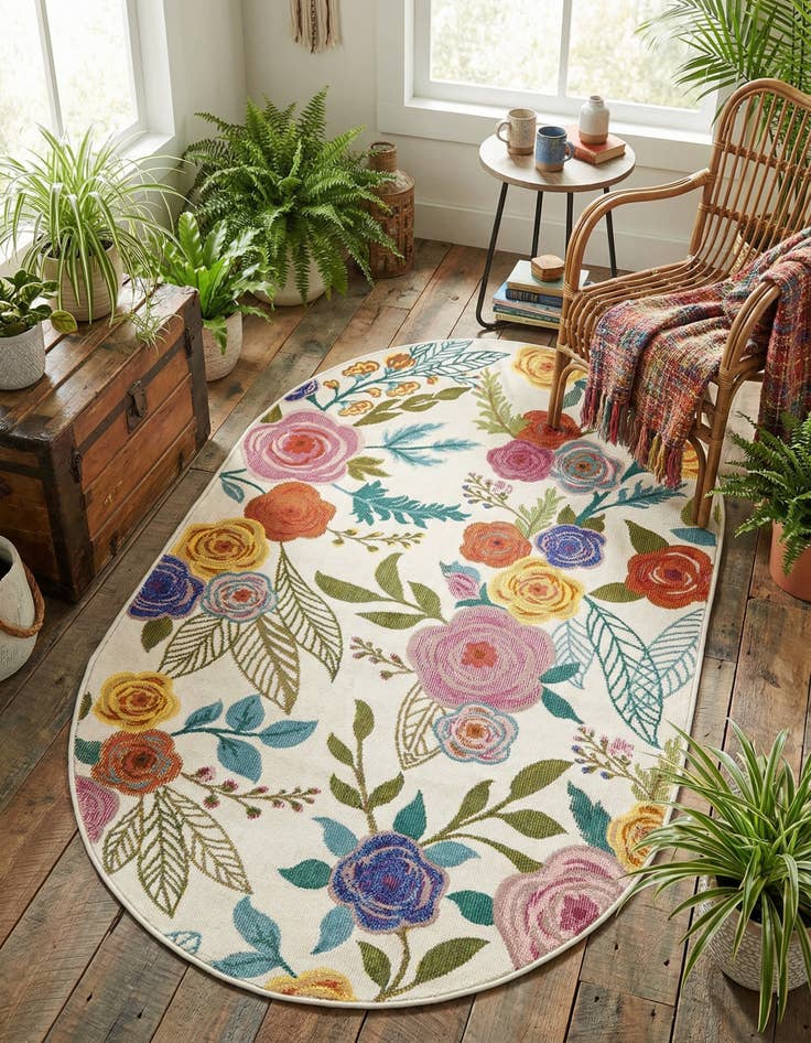 Detail image of 3' 3 x 5' 3 Blossom Oval Rug