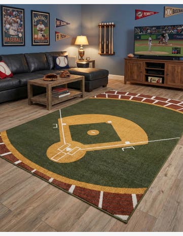 6' x 9' Sports Washable Rug