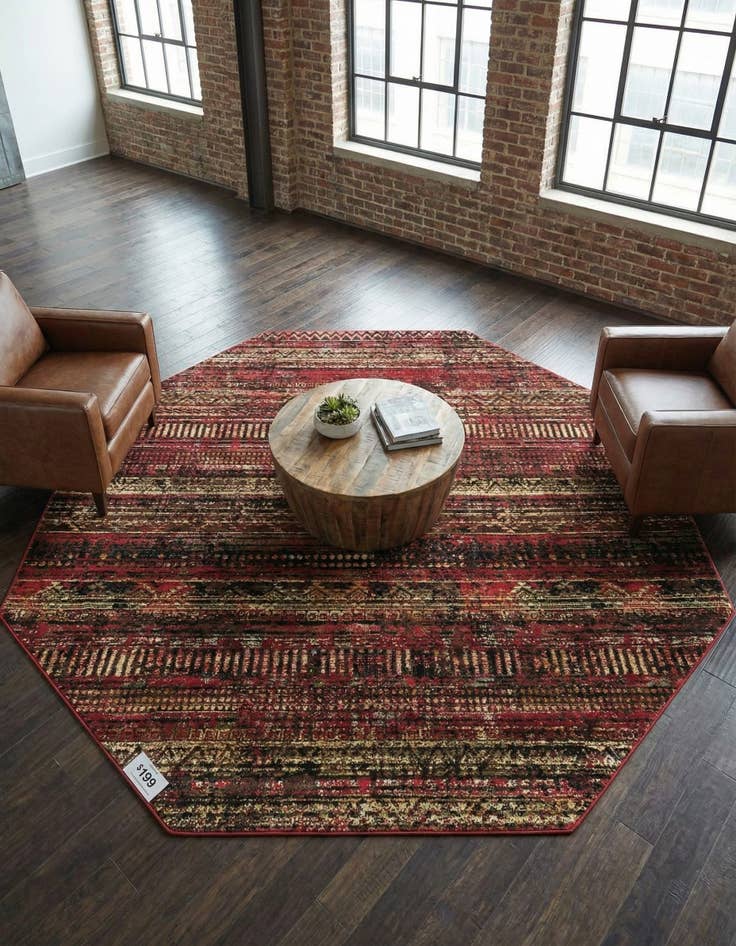 Detail image of 7' 10 x 7' 10 Saturn Octagon Rug