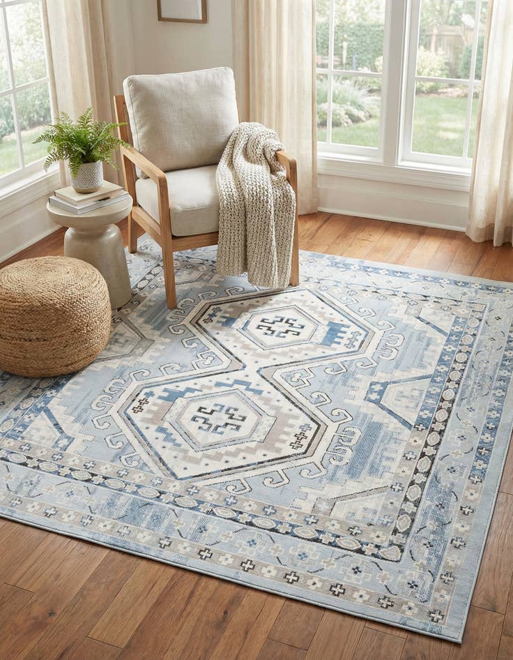 Detail image of 7' 10 x 7' 10 Charlotte Square Rug