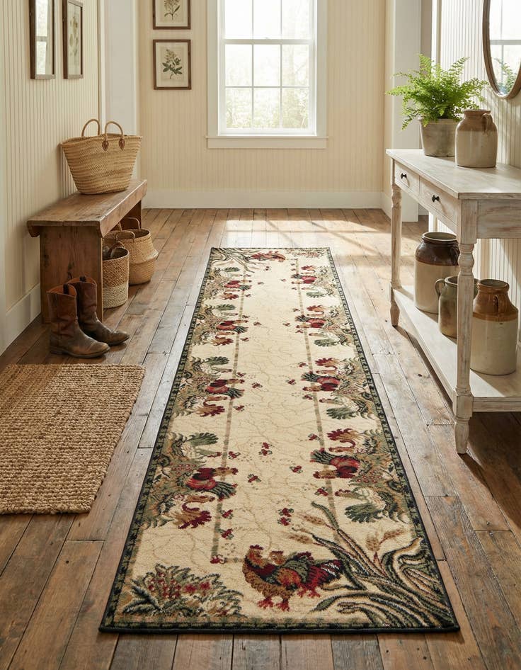 Detail image of 2' 7 x 10' Pastoral Runner Rug