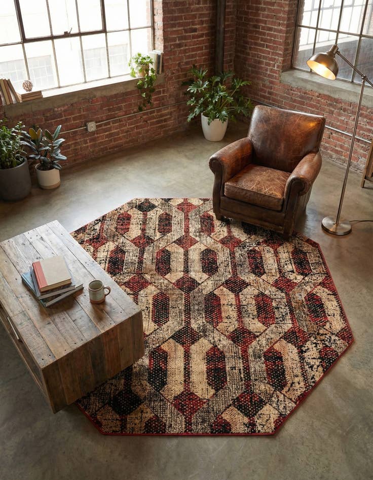 Detail image of 8' x 8' Saturn Octagon Rug