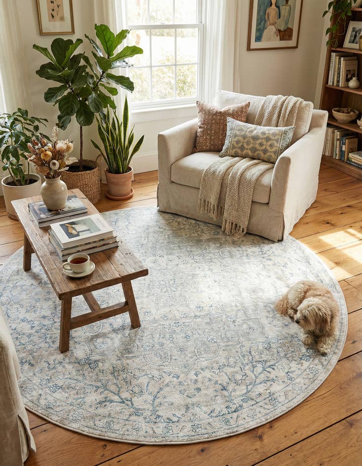 Detail image of 7' x 7' Newport Round Rug