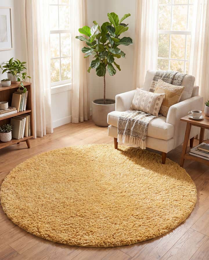 5' 3 x 5' 3 Zermatt Shag Round Rug