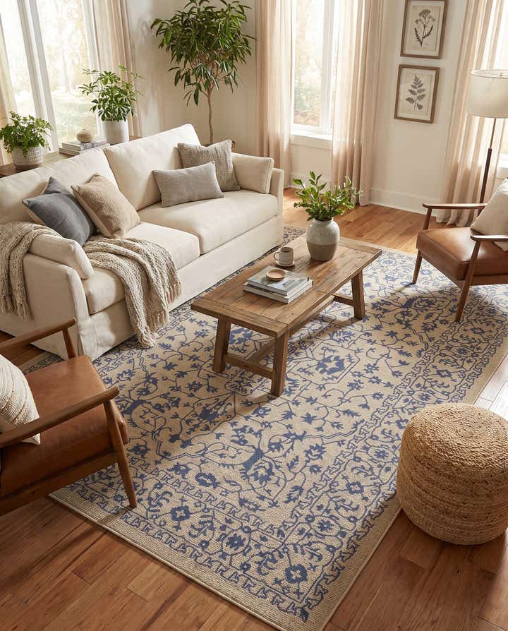 7' x 10' Easy-Clean Botanical Indoor / Outdoor Rug