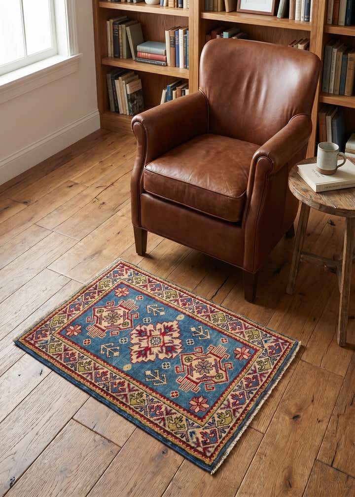 2' x 2' 11 Hand Knotted Kazak Rug