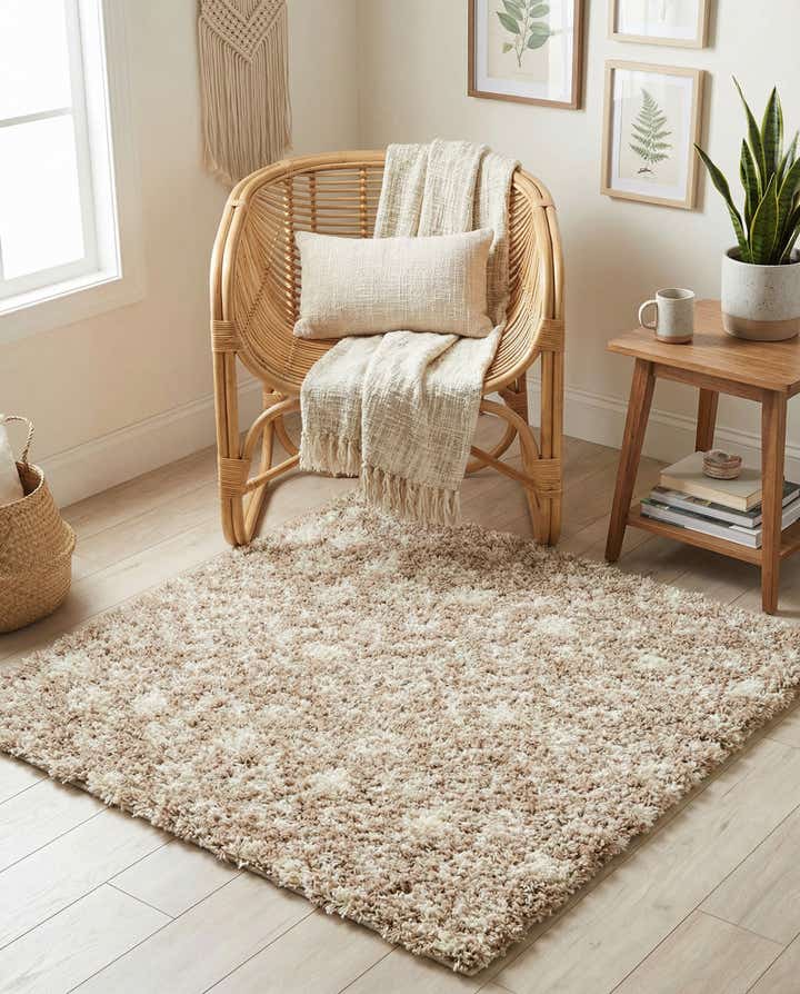 3' x 3' Moroccan Trellis Shag Square Rug