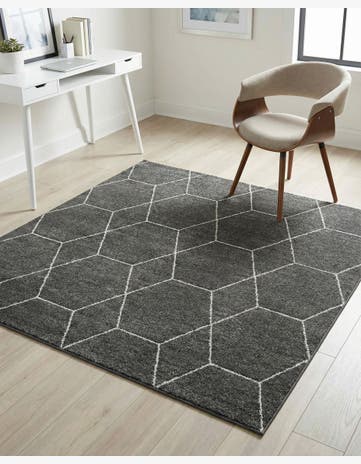 6' x 6' Trellis Frieze Square Rug