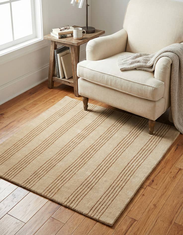 Detail image of  3' 3 x 5' 3 Jill Zarin Striped Wool Rug