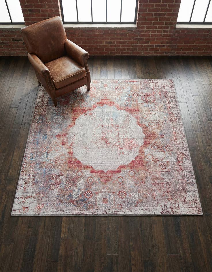 Detail image of 5' x 5' Washable Yara Square Rug