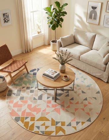 7' x 7' Lotus Round Rug