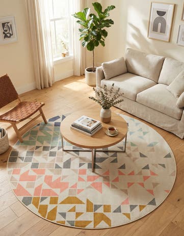 7' x 7' Lotus Round Rug
