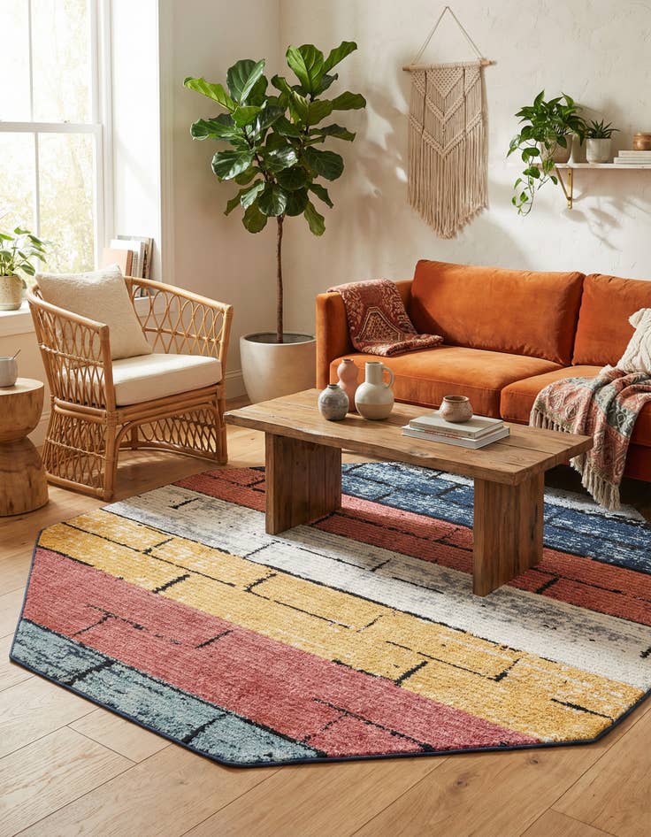 Detail image of 7' 10 x 7' 10 Tagine Octagon Rug