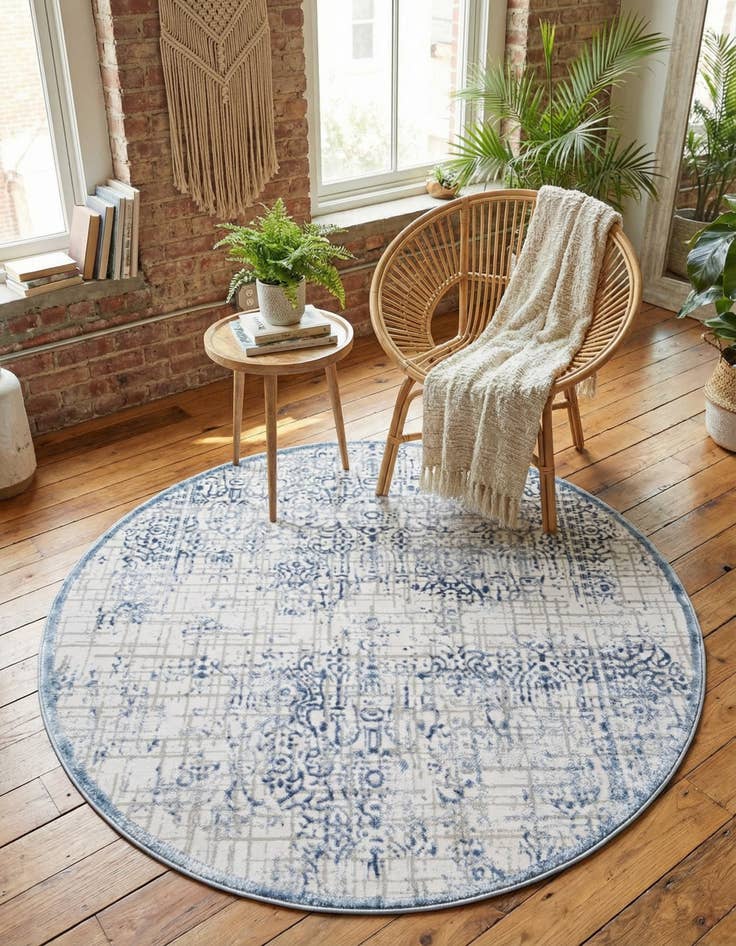 Detail image of 4' x 4' Chesterfield Round Rug