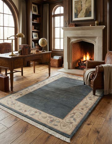 3' 11 x 5' 10 Hand Knotted Nepal Wool Rug