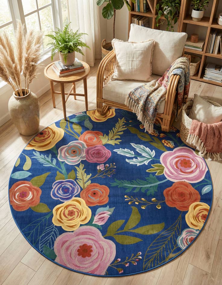 Detail image of 7' x 7' Blossom Round Rug