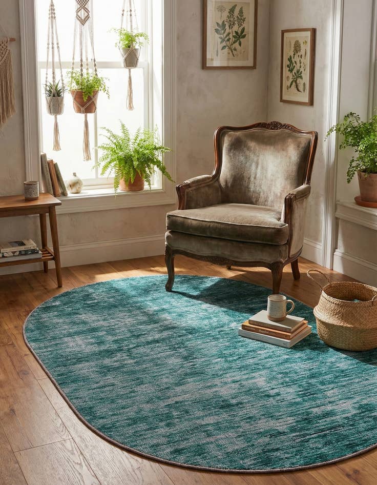 Detail image of 3' 6 x 5' 6 Asha Oval Rug