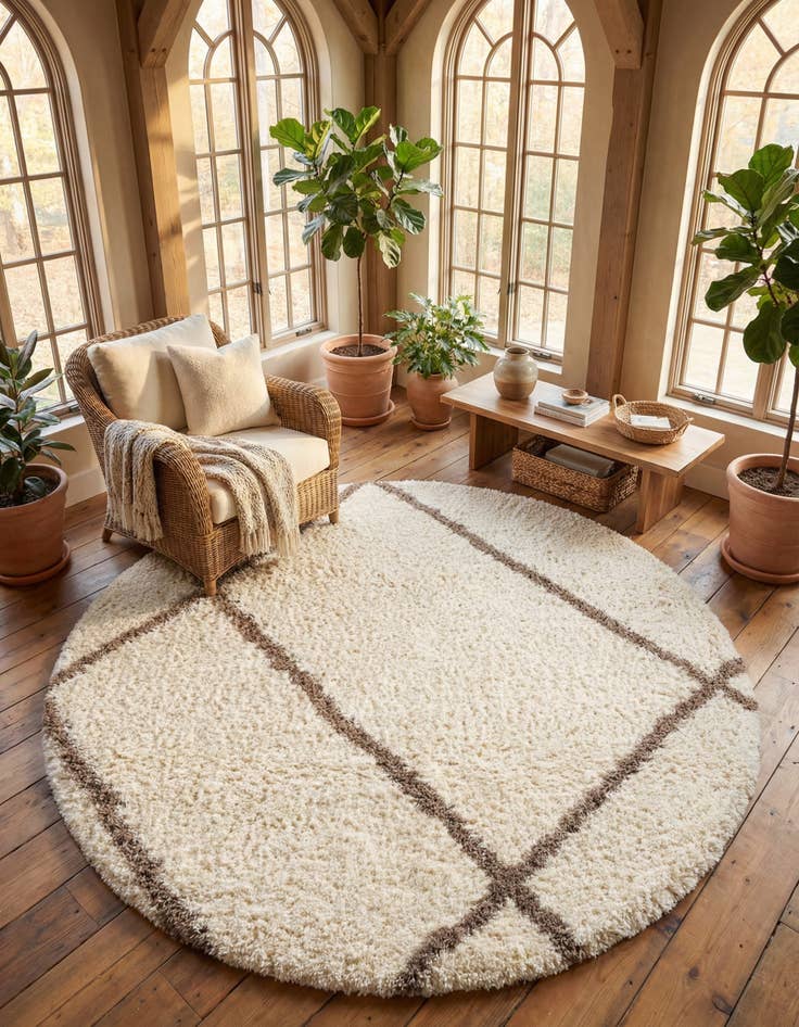 Detail image of 10' x 10' Infinity Shag Round Rug