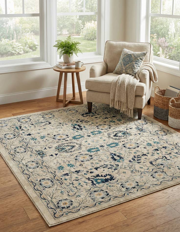 Detail image of 6' x 6' Dahlia Square Rug