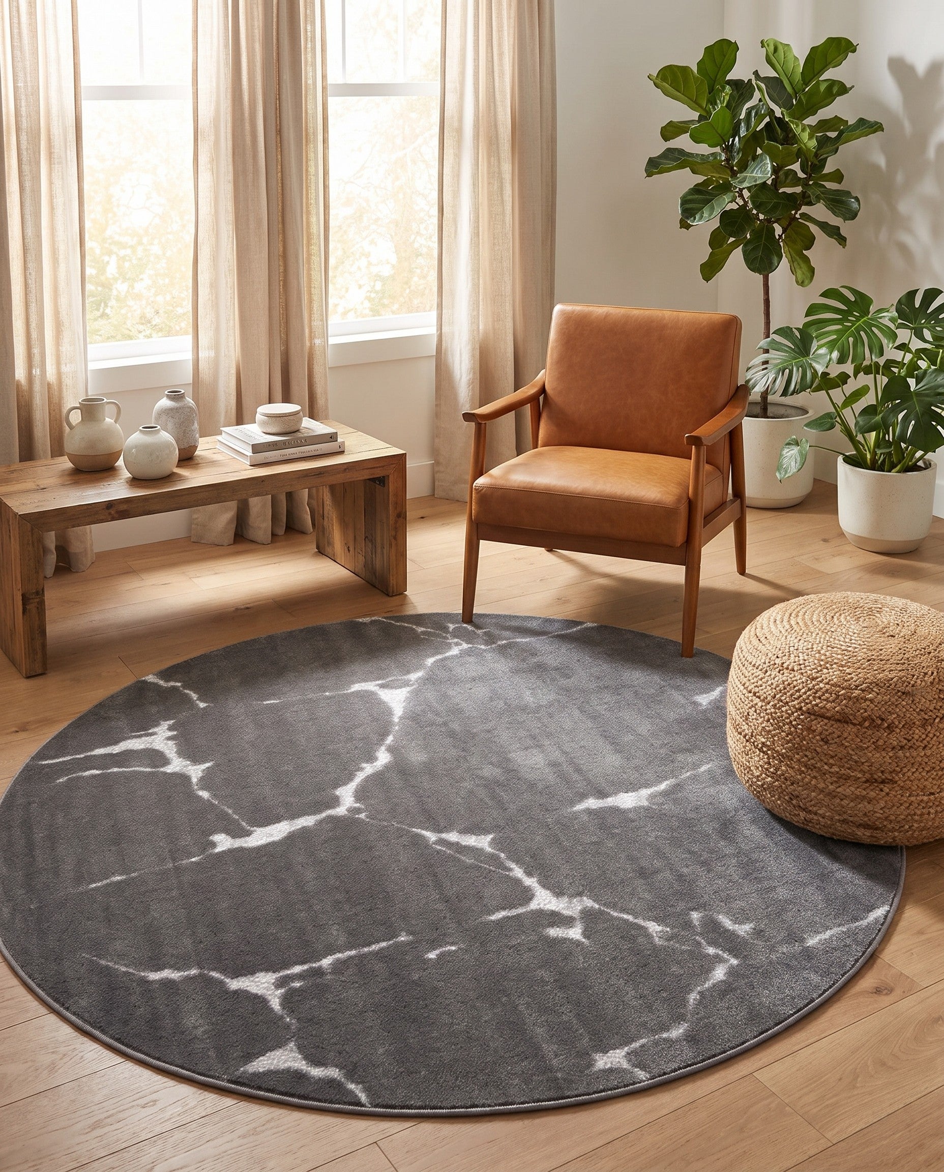 6' x 6' Vogue Geo Round Rug