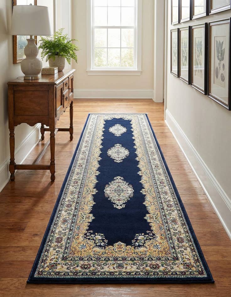 Detail image of 3' x 13' Nain Design Runner Rug
