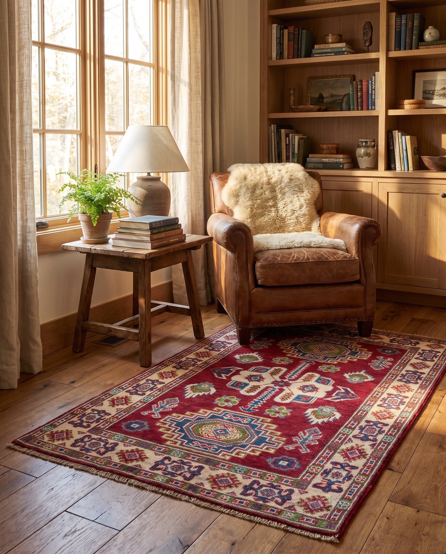 80cm x 130cm Hand Knotted Kazak Rug