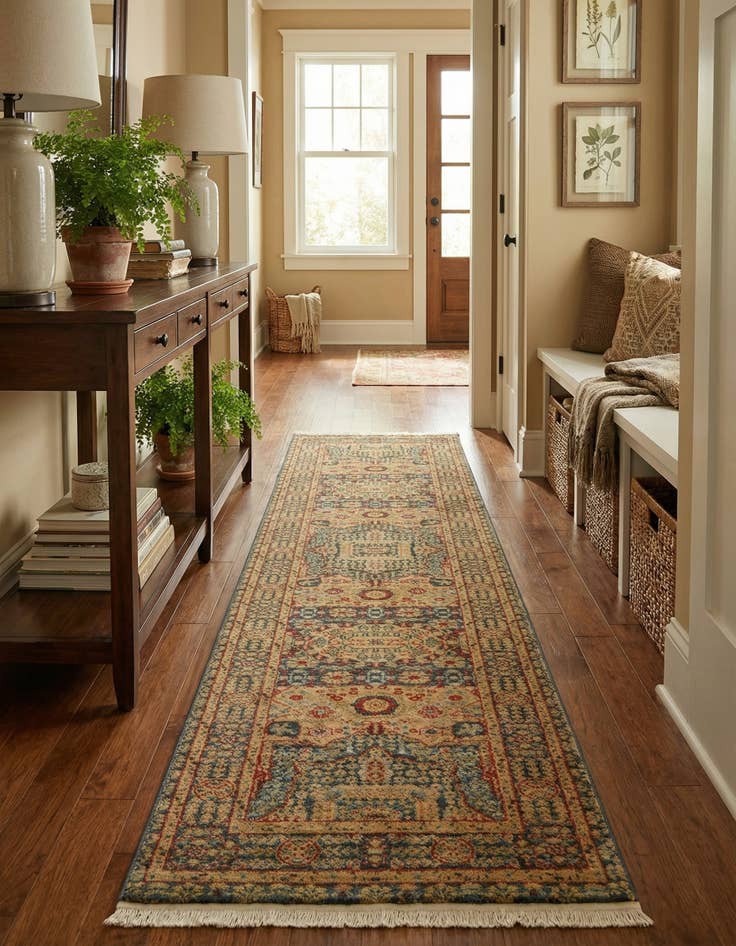 Detail image of 2' 7 x 10' Mamluk Runner Rug