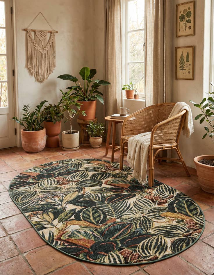 Detail image of 4' x 6' Blossom Oval Rug
