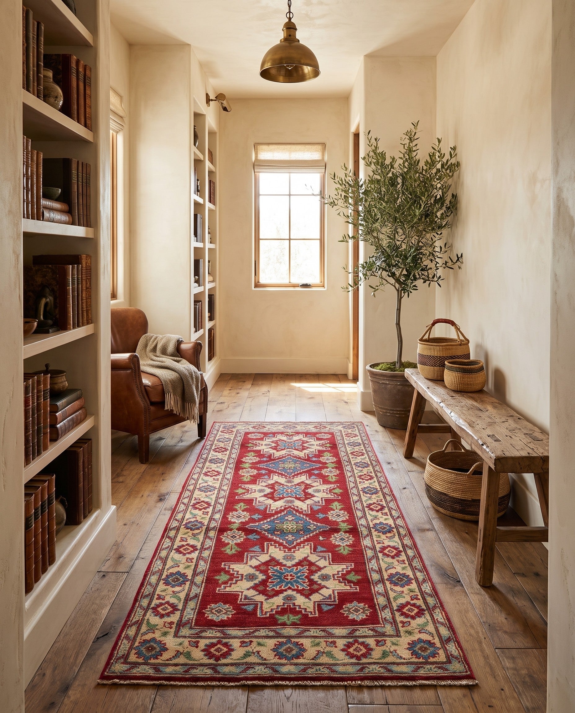 Detail image 3 of 10: 3' x 6' 5 Hand Knotted Kazak Runner Rug