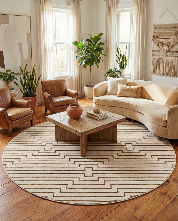 Detail image of 10' x 10' Vogue Geo Round Rug