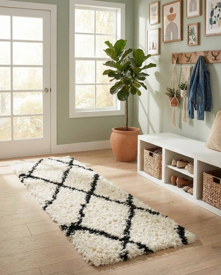 Detail image of 2' x 6' Infinity Shag Runner Rug