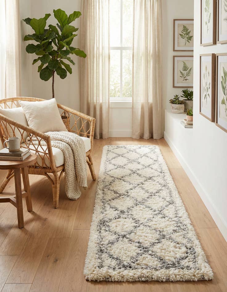 Detail image of 2' x 8' Infinity Shag Runner Rug