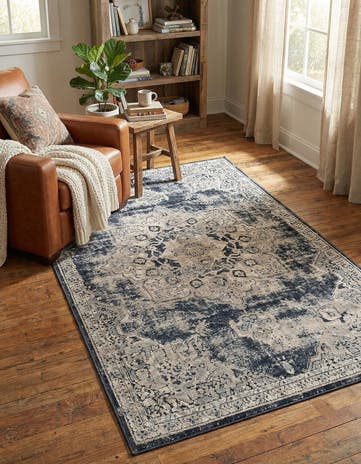 Navy Blue Eliza Rug