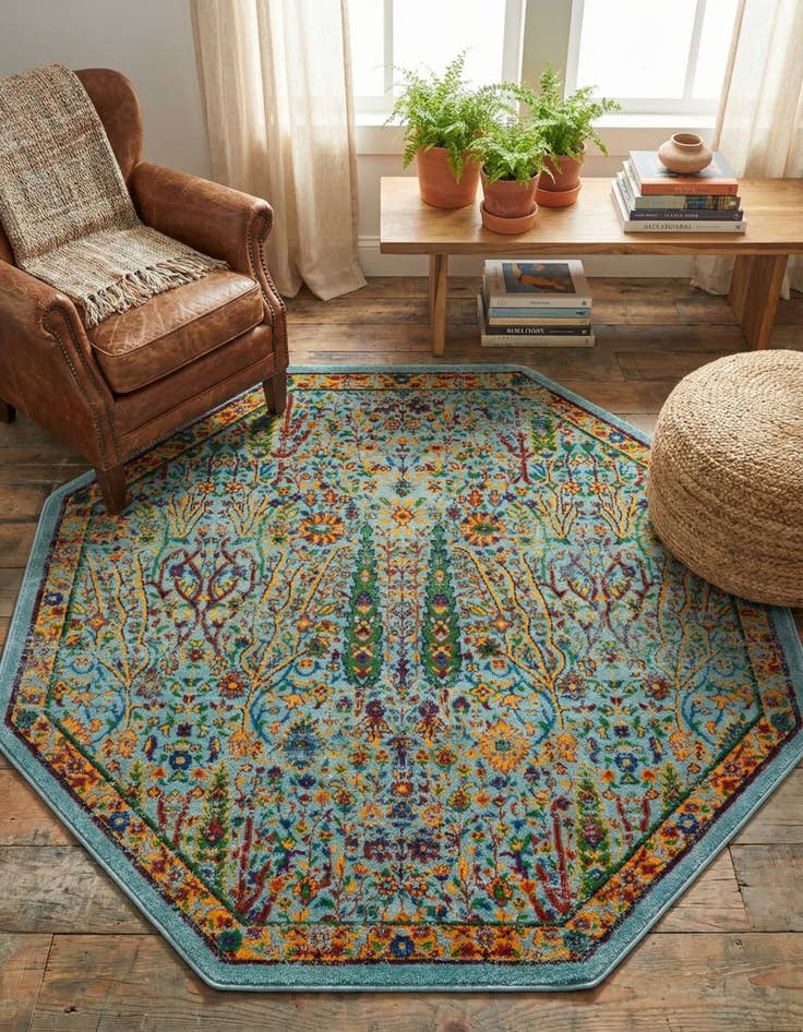 Detail image of 5' 3 x 5' 3 Calypso Octagon Rug