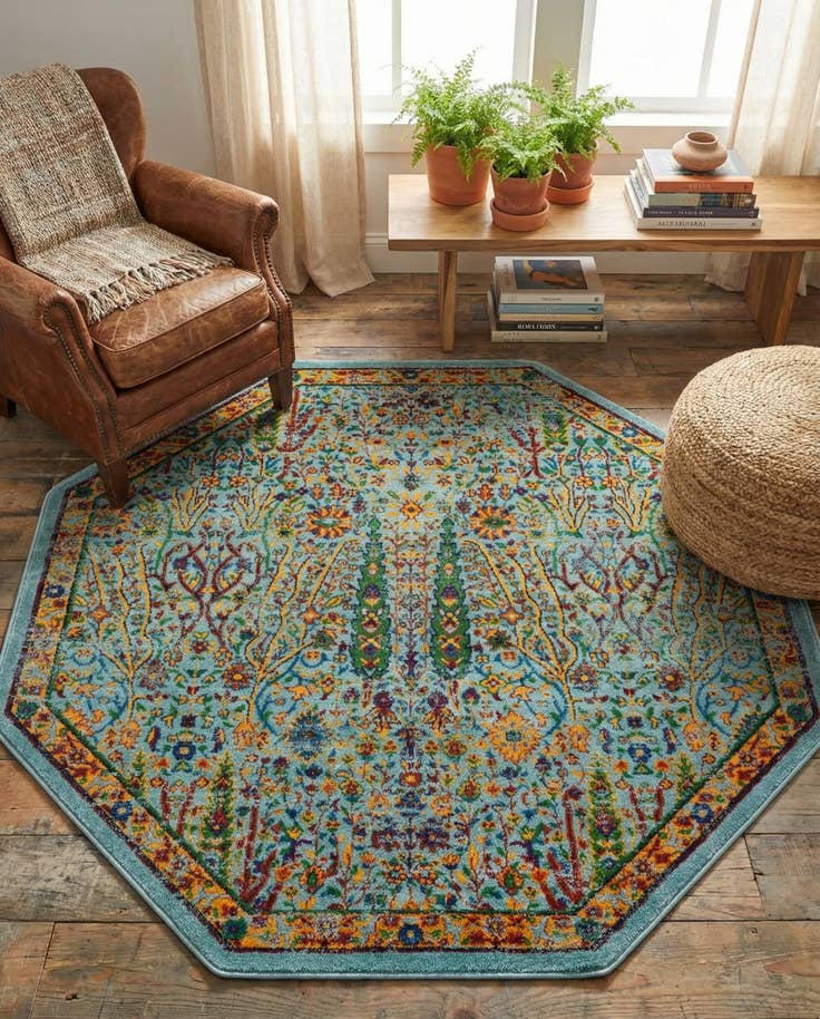 Detail image of 5' 3 x 5' 3 Calypso Octagon Rug